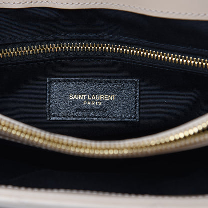 Saint Laurent Calfskin Y Quilted Monogram Medium Loulou Chain Satchel Nude Powder 6 of 12