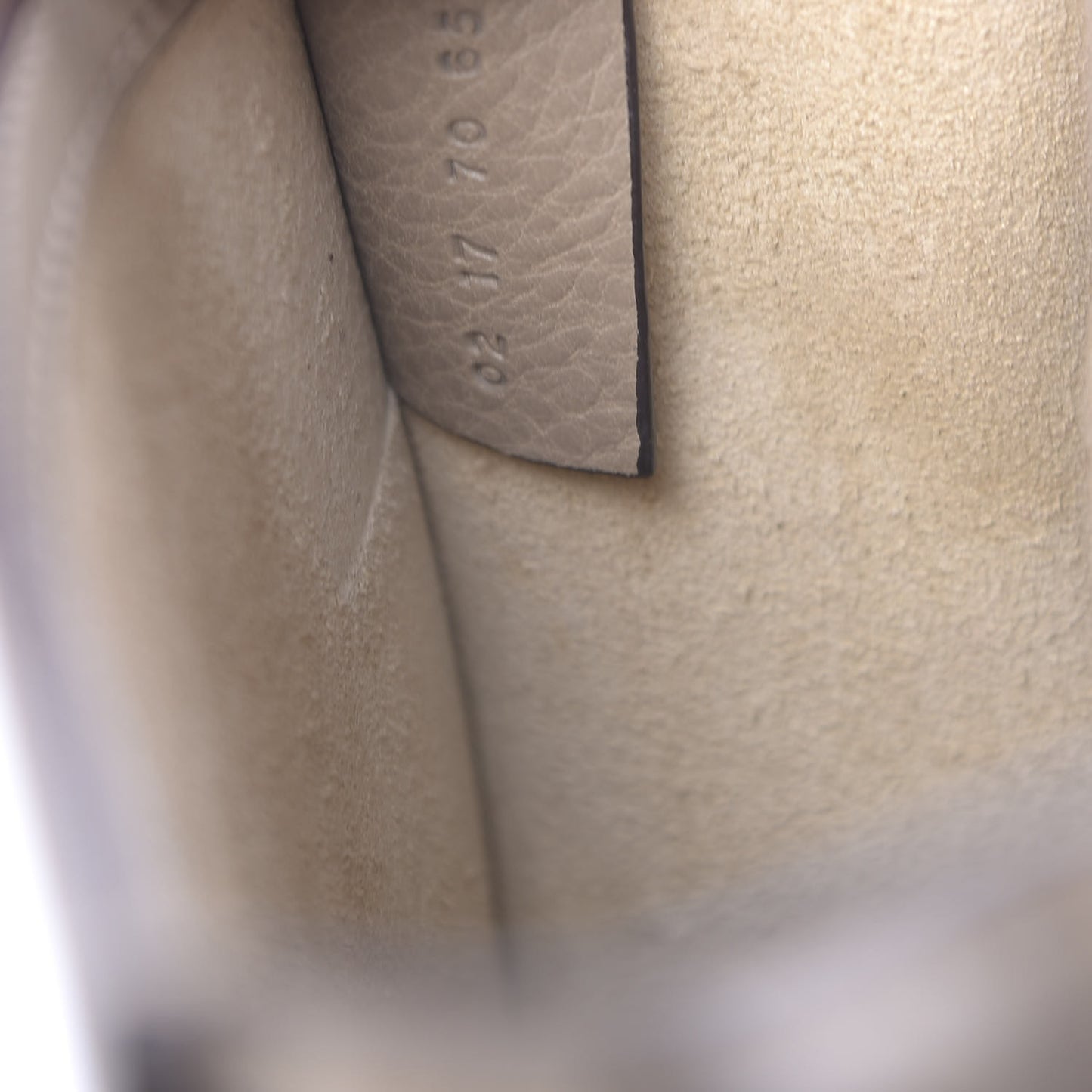 Calfskin Suede Small Nile Bracelet Bag Motty Grey