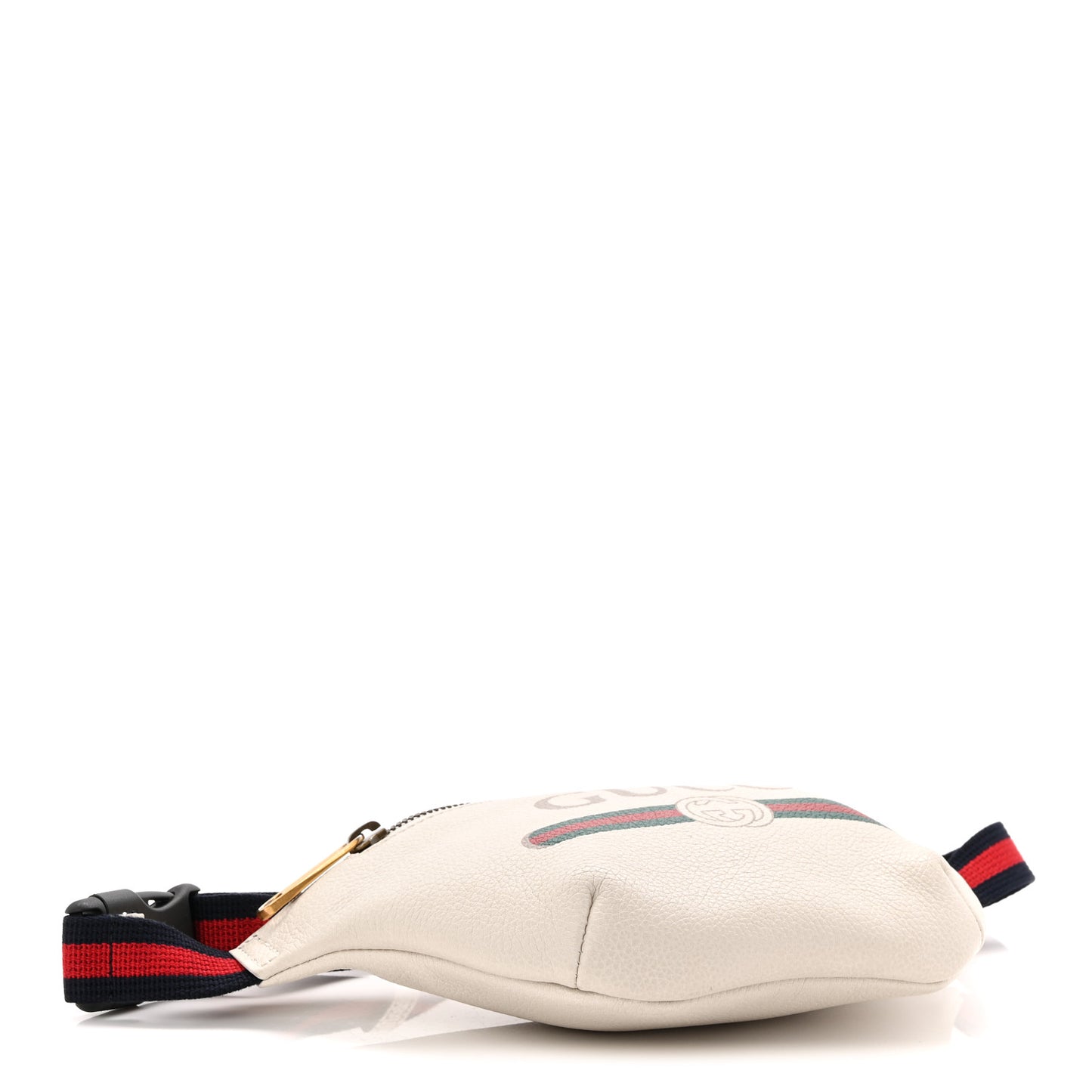 Grained Calfskin Small Logo Belt Bag White