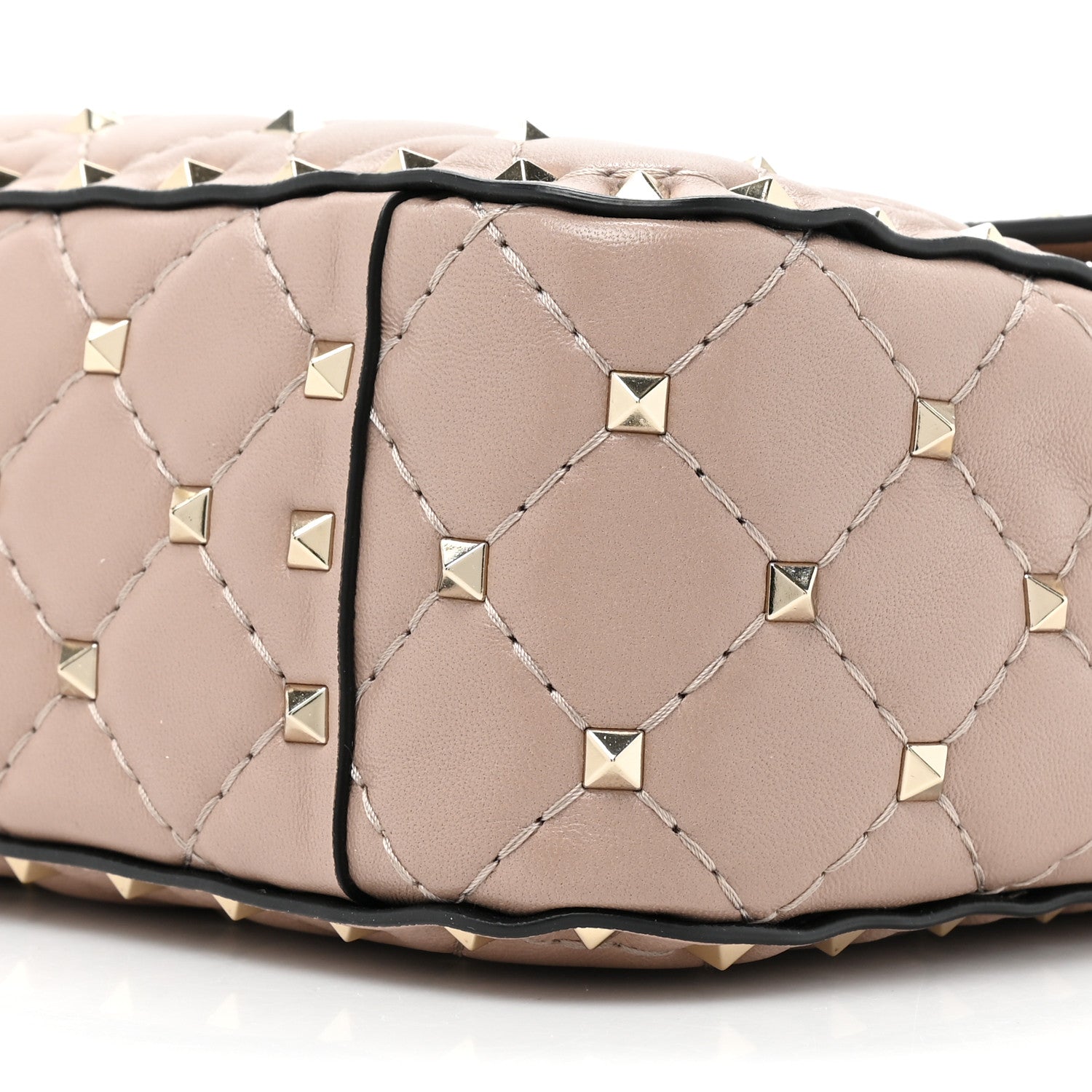 Valentino Garavani Lambskin Medium Rockstud Spike Shoulder Bag Poudre 7 of 11