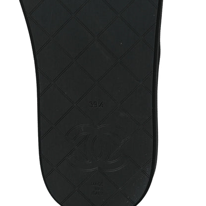Chanel Lambskin Quilted Padded Charms Thong Sandals 39.5 Black 6 of 8