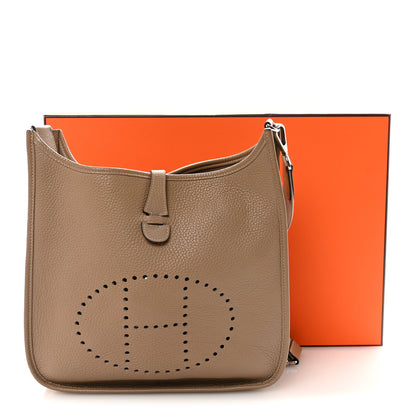 Hermes Taurillon Clemence EVELYNE III PM Gris Tourterelle 11 of 11