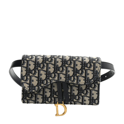 Christian Dior Oblique Saddle Belt Bag Blue 1 of 10