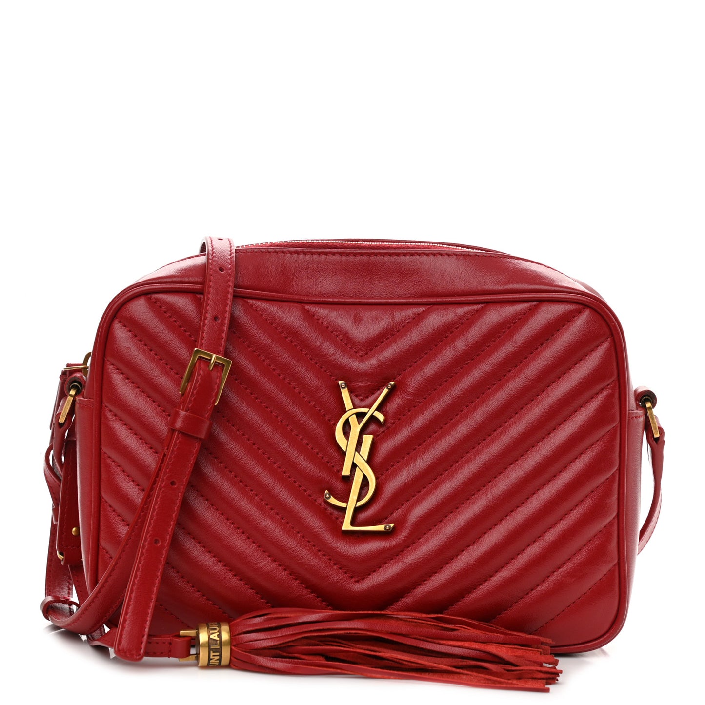 Calfskin Matelasse Monogram Lou Camera Bag Rouge Eros