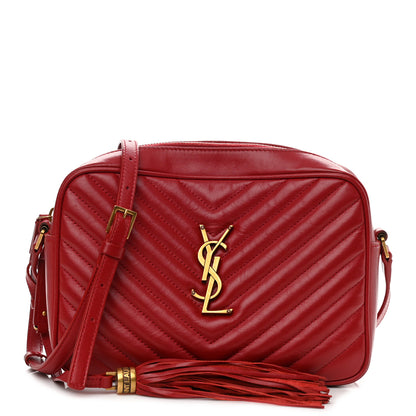 Saint Laurent Calfskin Matelasse Monogram Lou Camera Bag Rouge Eros 1 of 10