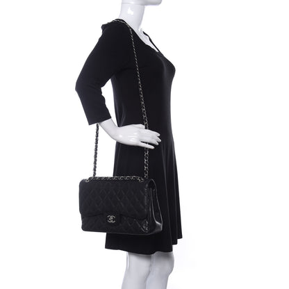 Chanel Caviar Quilted Jumbo Double Flap Black 2 of 10
