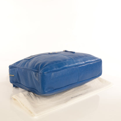 Balenciaga Agneau Mini Folder Strap Document Bag Bleu Lazuli 4 of 9