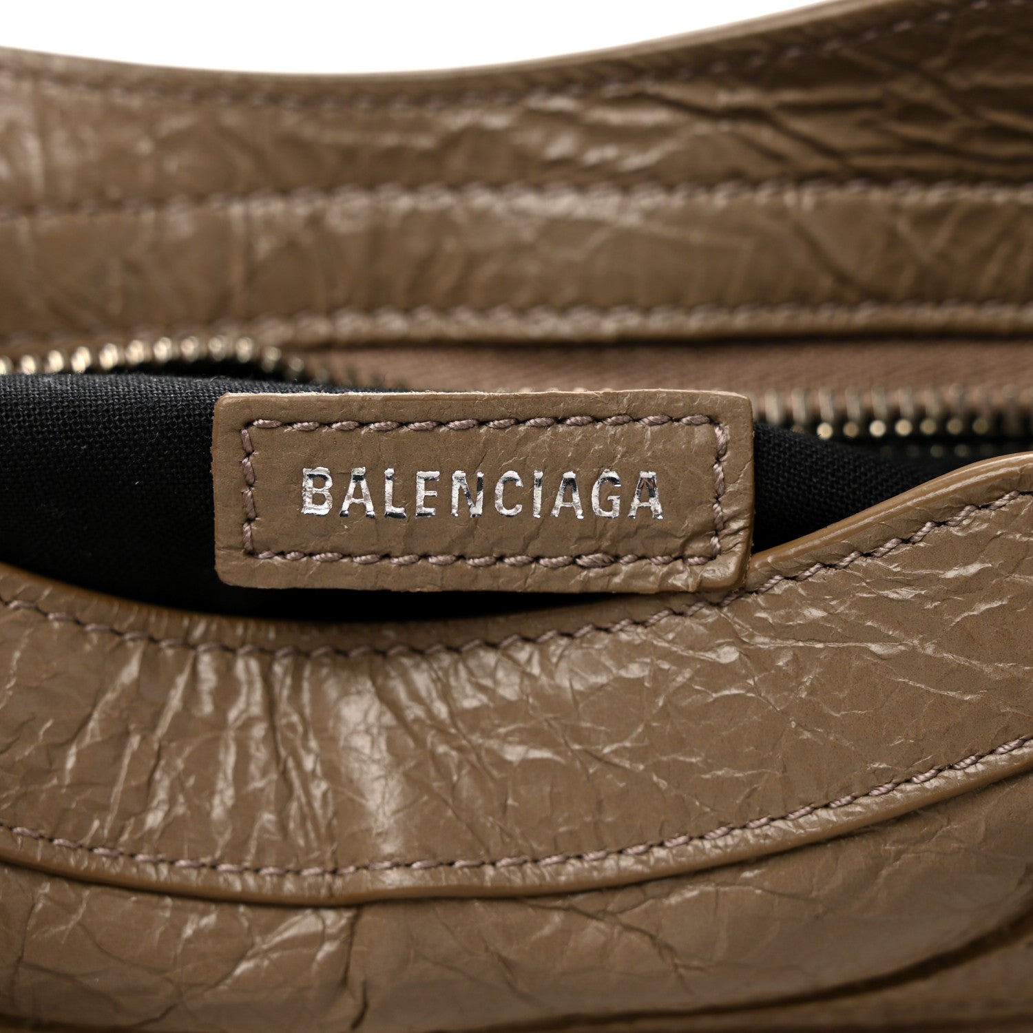 Balenciaga Agneau Classic Silver Hardware Mini City Dark Mink Grey 6 of 9