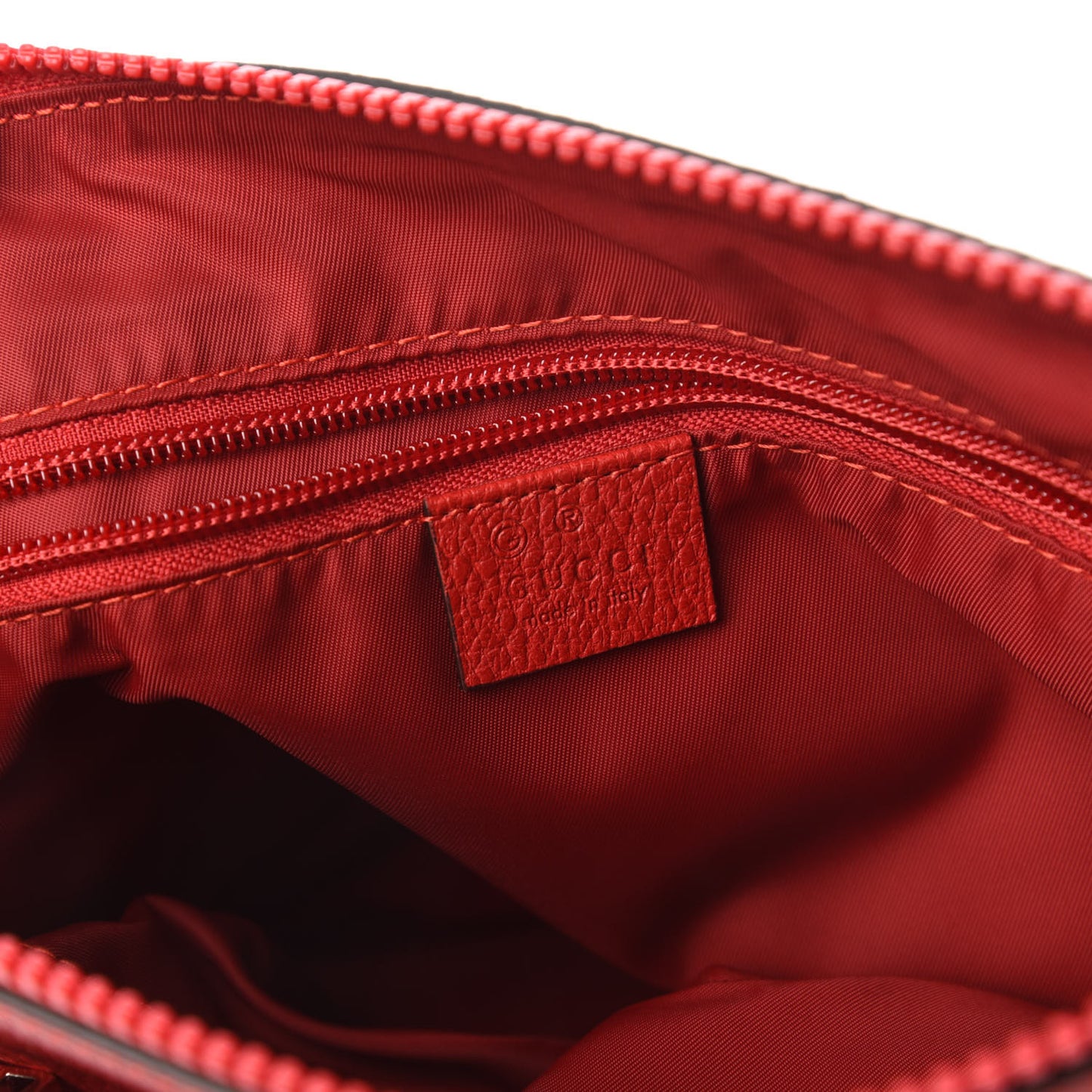 Nylon Monogram Dollar Calfskin Flat Messenger Bag Vibrant Red