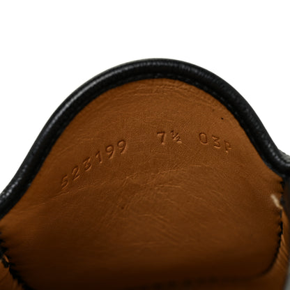 Gucci Goatskin Mens Horsebit Slippers 7.5 Black 9 of 14