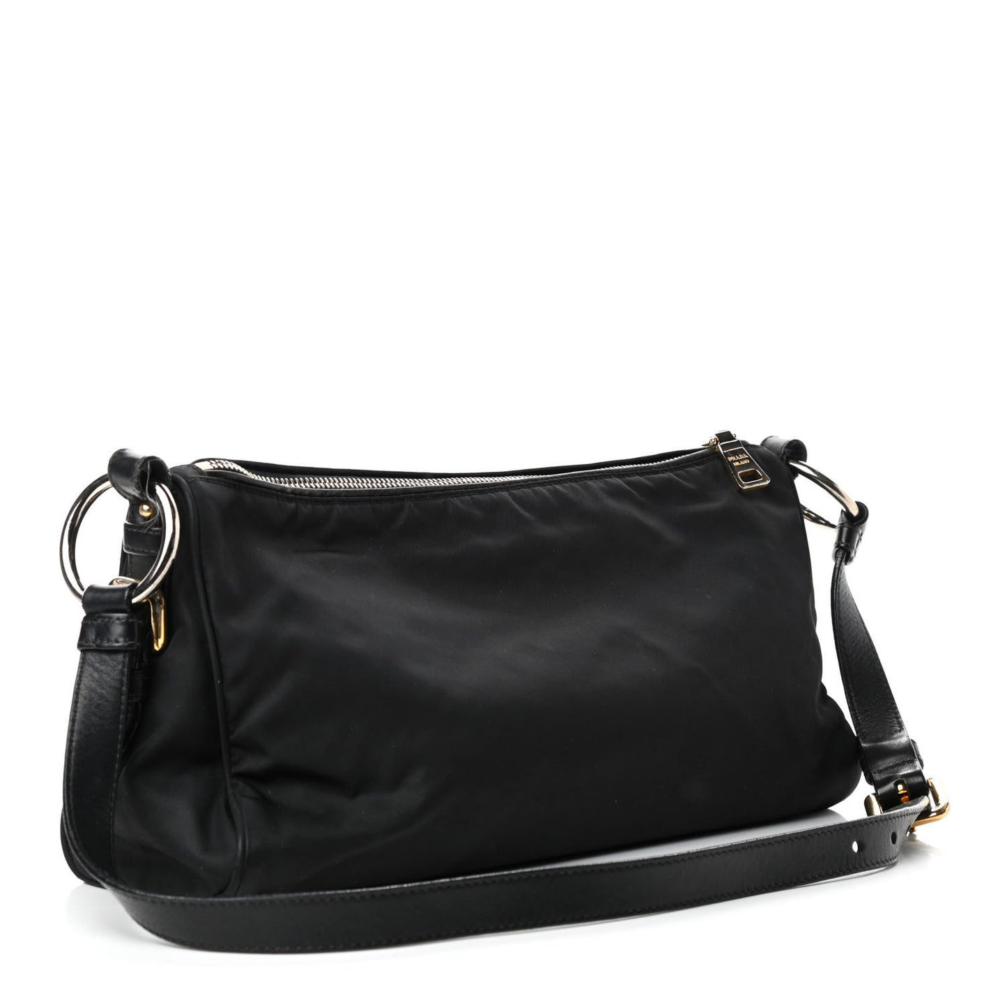 Nylon Tessuto Satchel Black