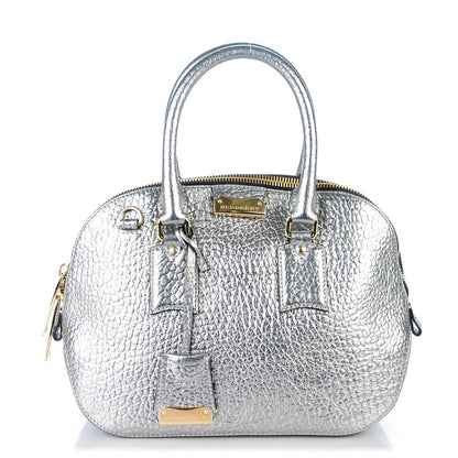 Burberry Heritage Grain Small Orchard Bowling Bag Silver 1 of 10