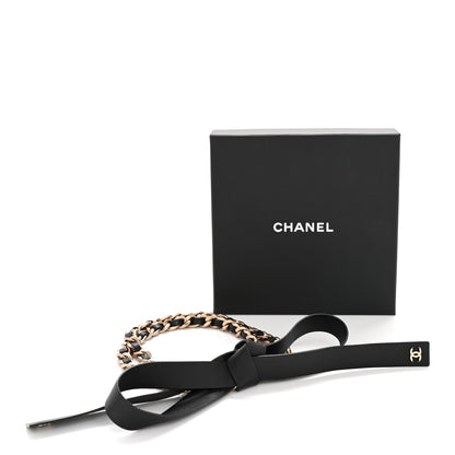 Chanel Lambskin Chain CC Bow Belt L Black 4 of 4