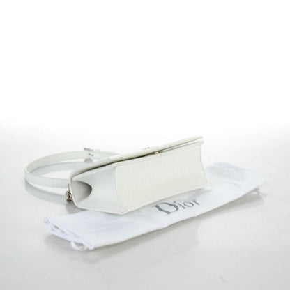 Christian Dior Patent Micro-Cannage Small Diorama Flap Bag White 4 of 8