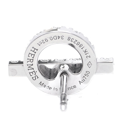 Hermes 18K White Gold Diamond Finesse Earrings 5 of 6