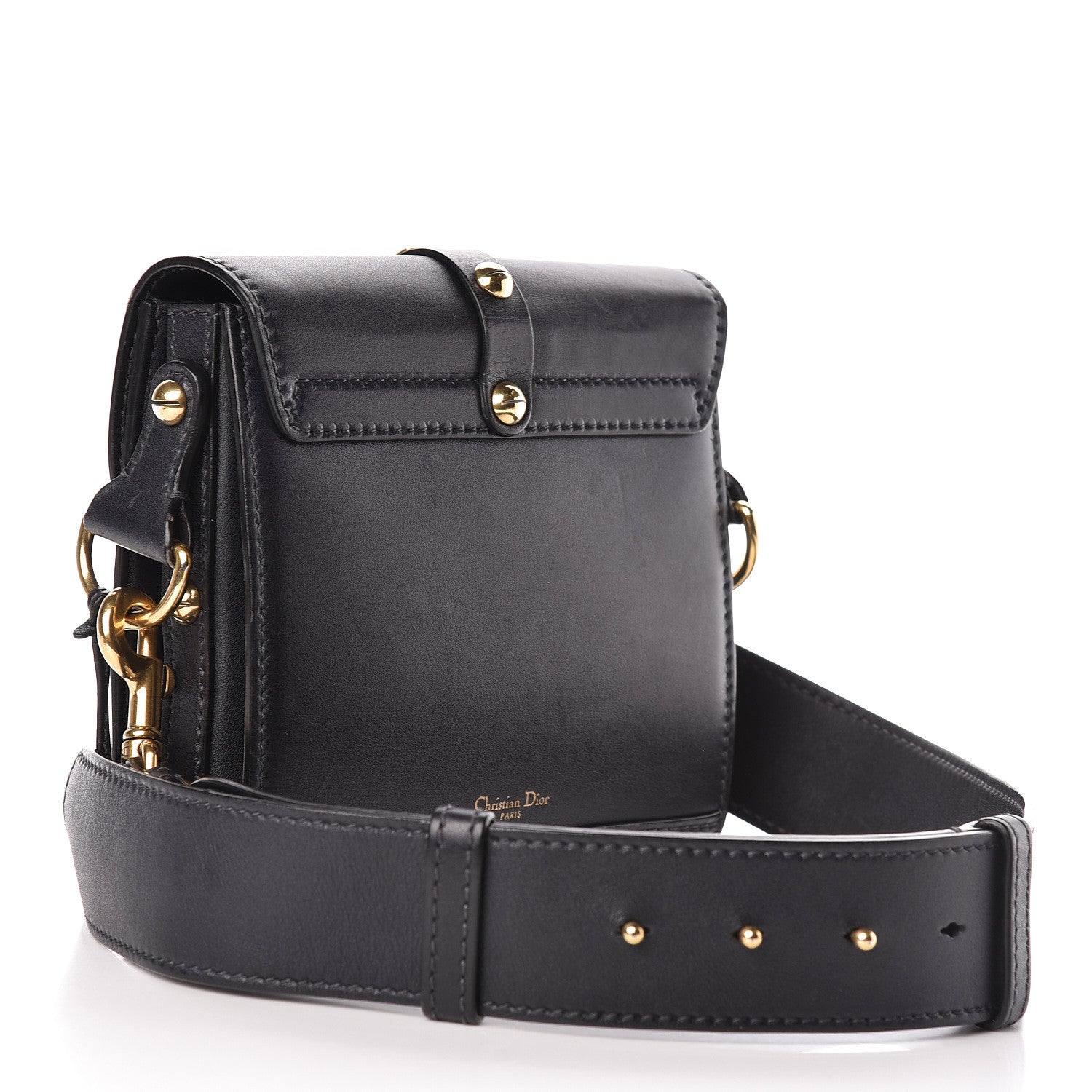 Christian Dior Calfskin Studded Square Dioraddict Flap Black 3 of 25