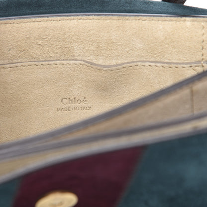 Chloe Suede Calfskin Studded Small Faye Shoulder Bag Brown 6 of 10