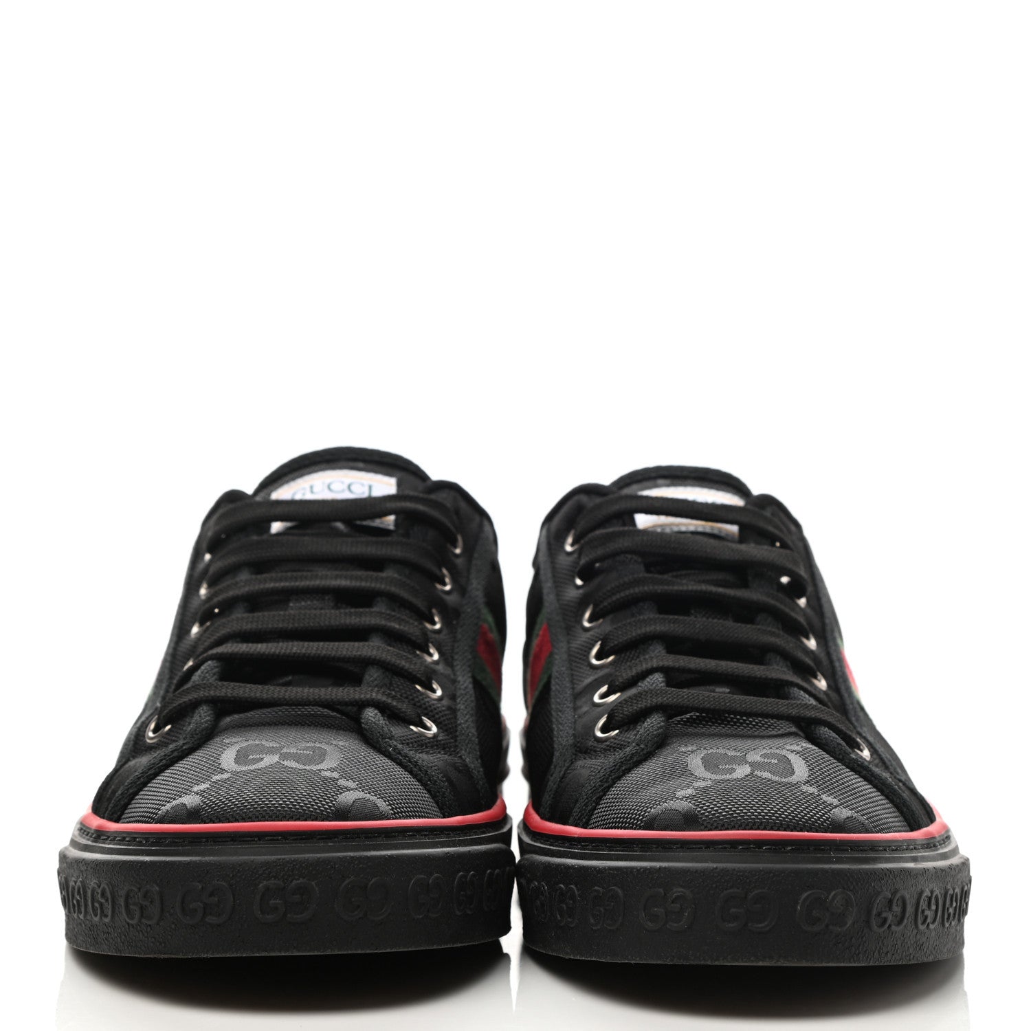Gucci Econyl Nylon Web Monogram Off The Grid Mens 1977 Tennis Sneakers 9.5 Black 2 of 8