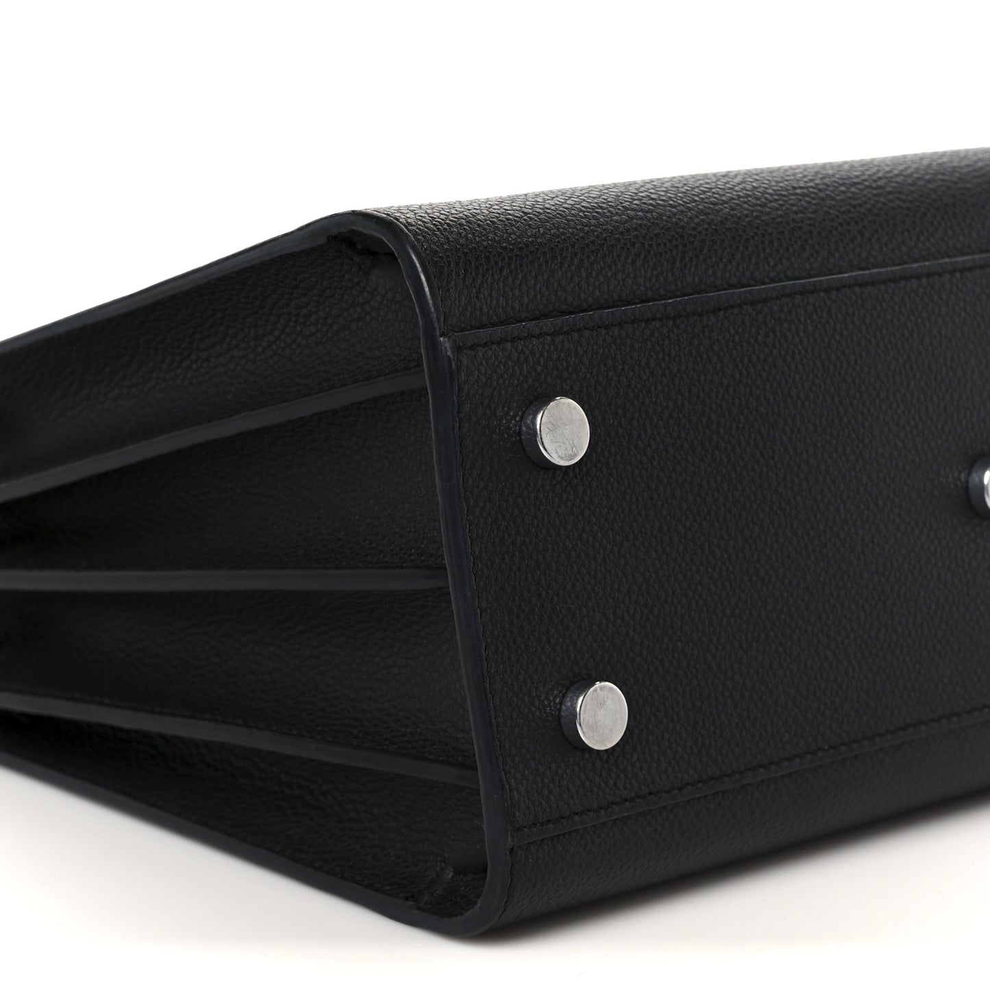 Grained Calfskin Baby Sac De Jour Black