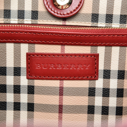 Burberry Haymarket Check Small Canterbury Tote Military Red 6 of 6