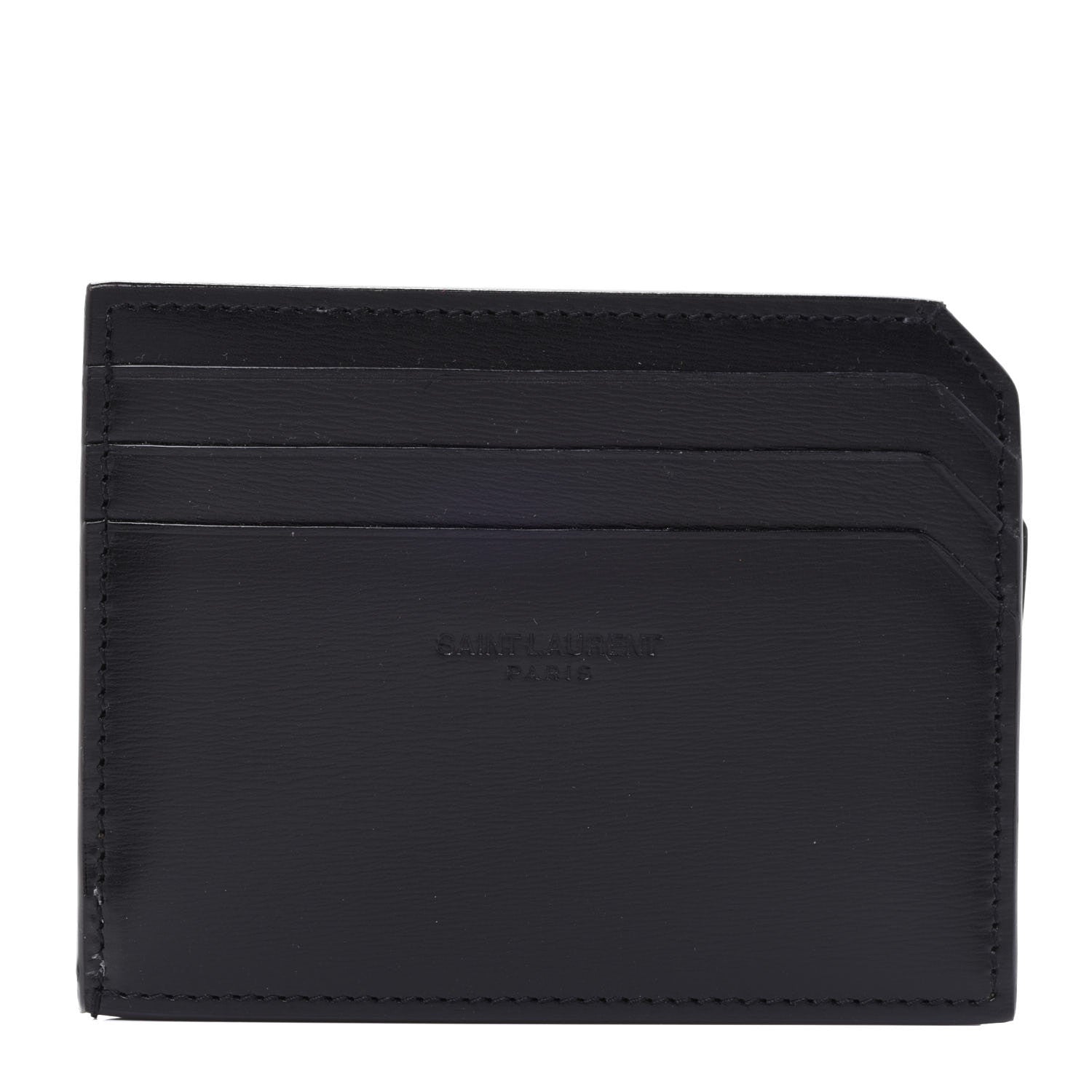 Saint Laurent Calfskin Card Case Black 1 of 7