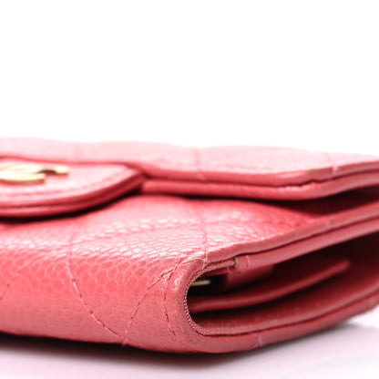Chanel Caviar Quilted Classic 4 Key Holder Wallet Pink 11 of 14