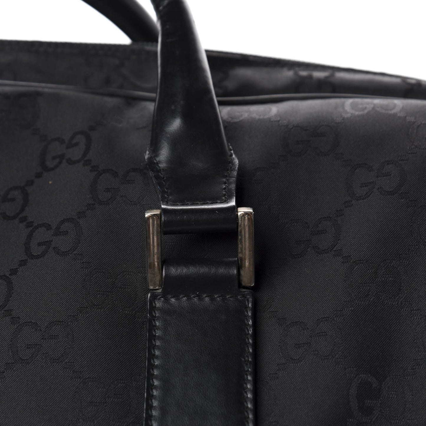 Nylon Monogram Large Duffle Bag Black