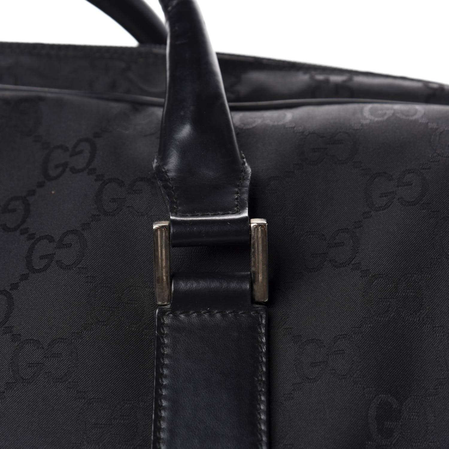 Gucci Nylon Monogram Large Duffle Bag Black 7 of 11