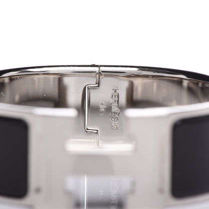 Hermes Enamel Wide Clic Clac H Bracelet PM Black 4 of 4