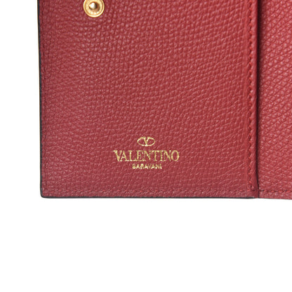 Valentino Garavani Grained Calfskin VLogo Coin Case Card Holder Rouge Pur 6 of 7
