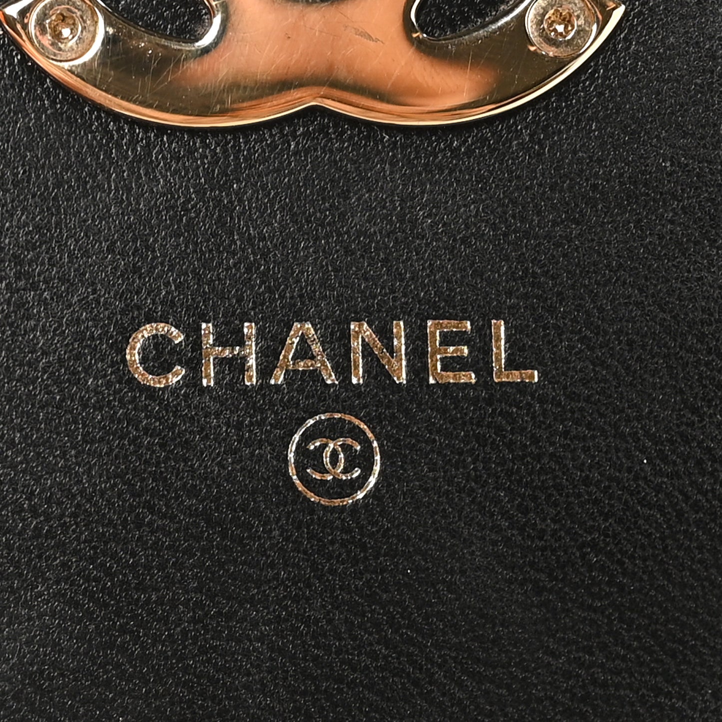 Lambskin Quilted Phone Chain Clutch Waist Bag Black