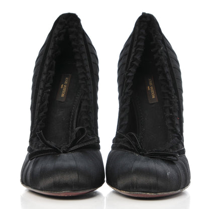 Louis Vuitton Satin Balmoral Pumps 40 Black 2 of 10