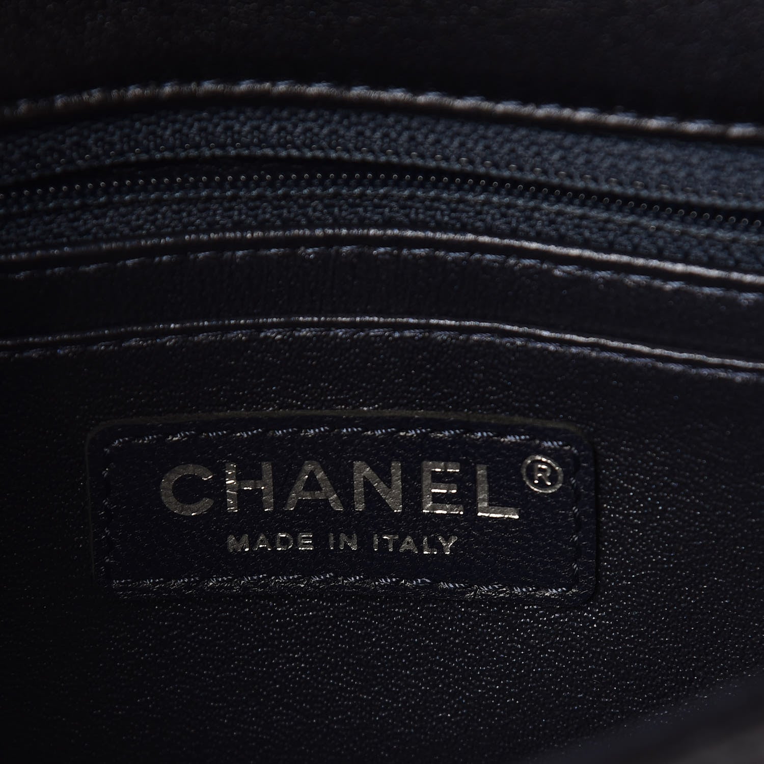 Chanel Metallic Lambskin Quilted Mini Rectangular Flap Navy 6 of 11