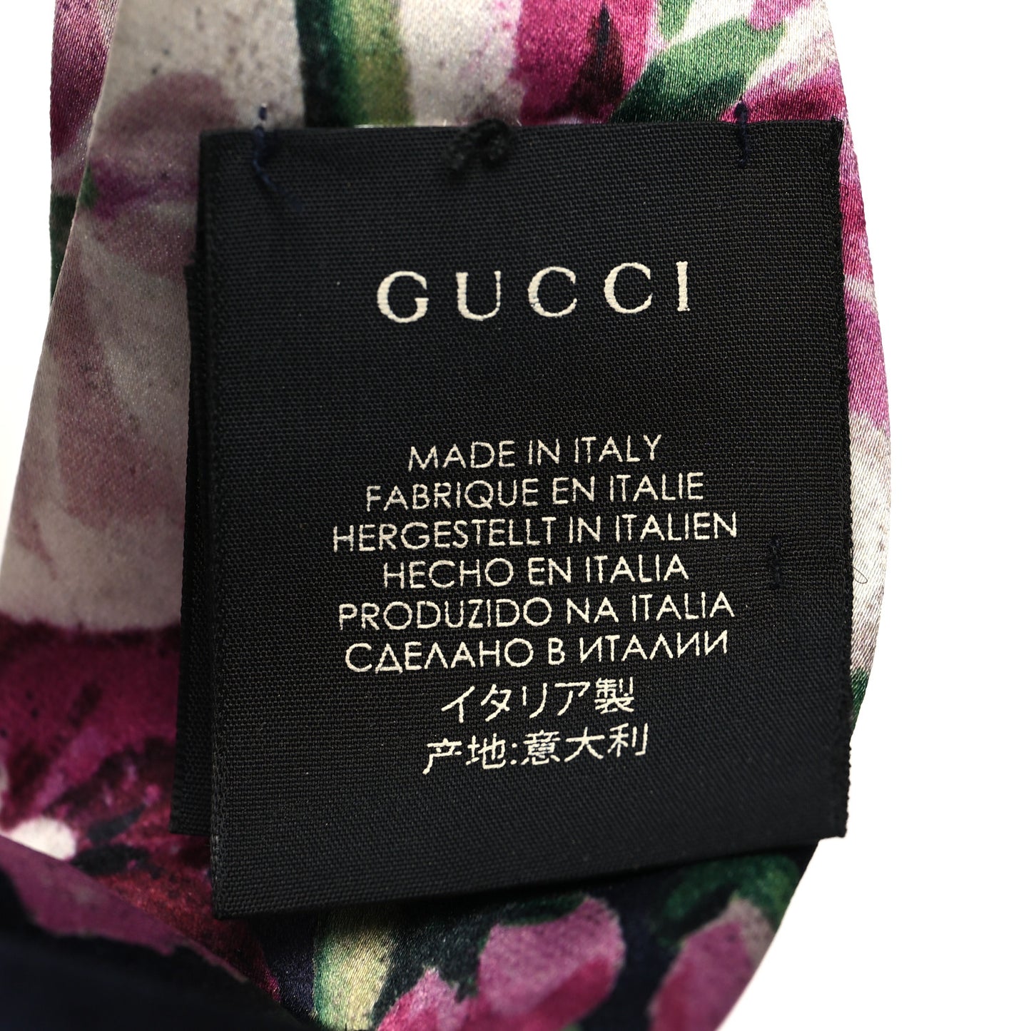 Silk Blooms Print Duchesse Headband Navy