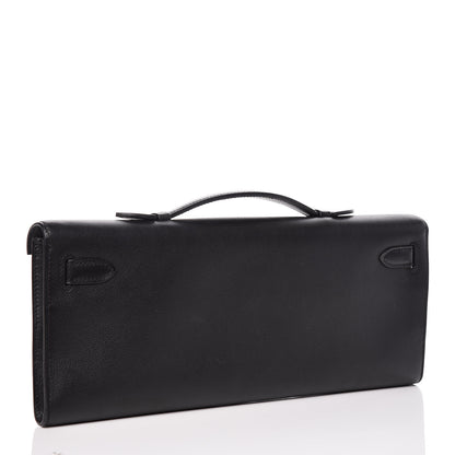 Hermes Swift Kelly Cut Clutch Pochette Black 3 of 28