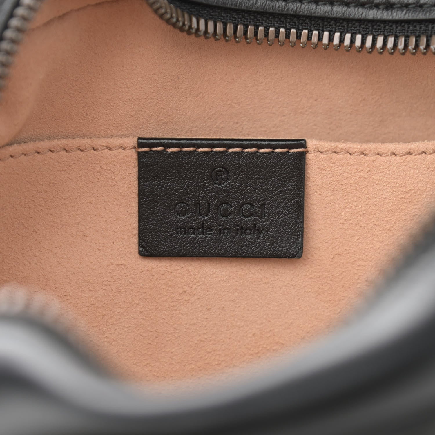 Gucci Calfskin Matelasse Small GG Marmont Chain Shoulder Bag Black 6 of 11