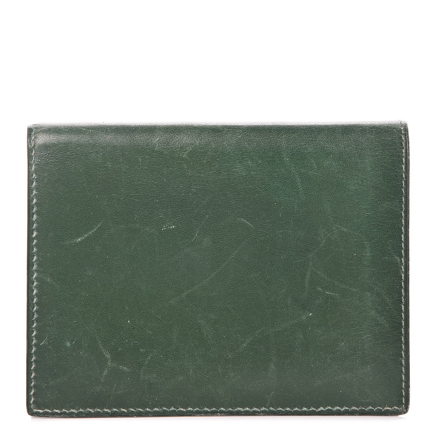 Hermes Box Photo Holder Wallet Vert Fonce 1 of 8