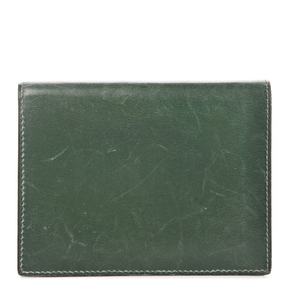 Hermes Box Photo Holder Wallet Vert Fonce 1 of 8
