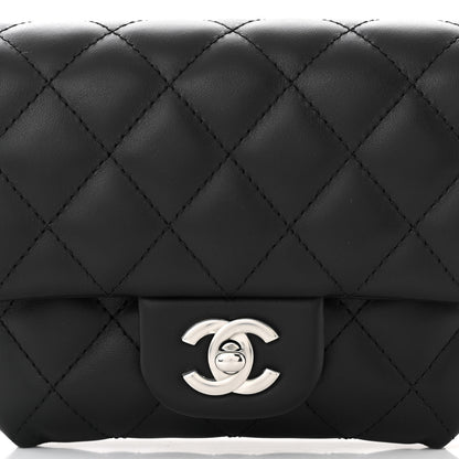 Chanel Calfskin Quilted CC Uniform Flap Belt Bag Black 9 of 11