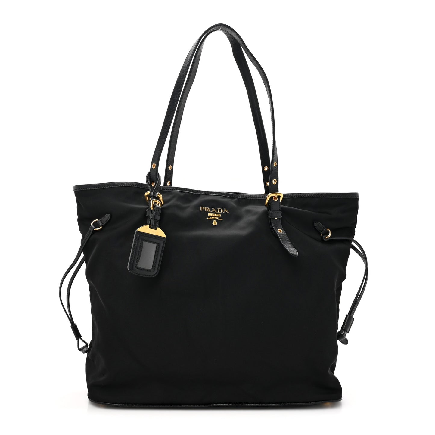 Tessuto Nylon Saffiano Tote Black