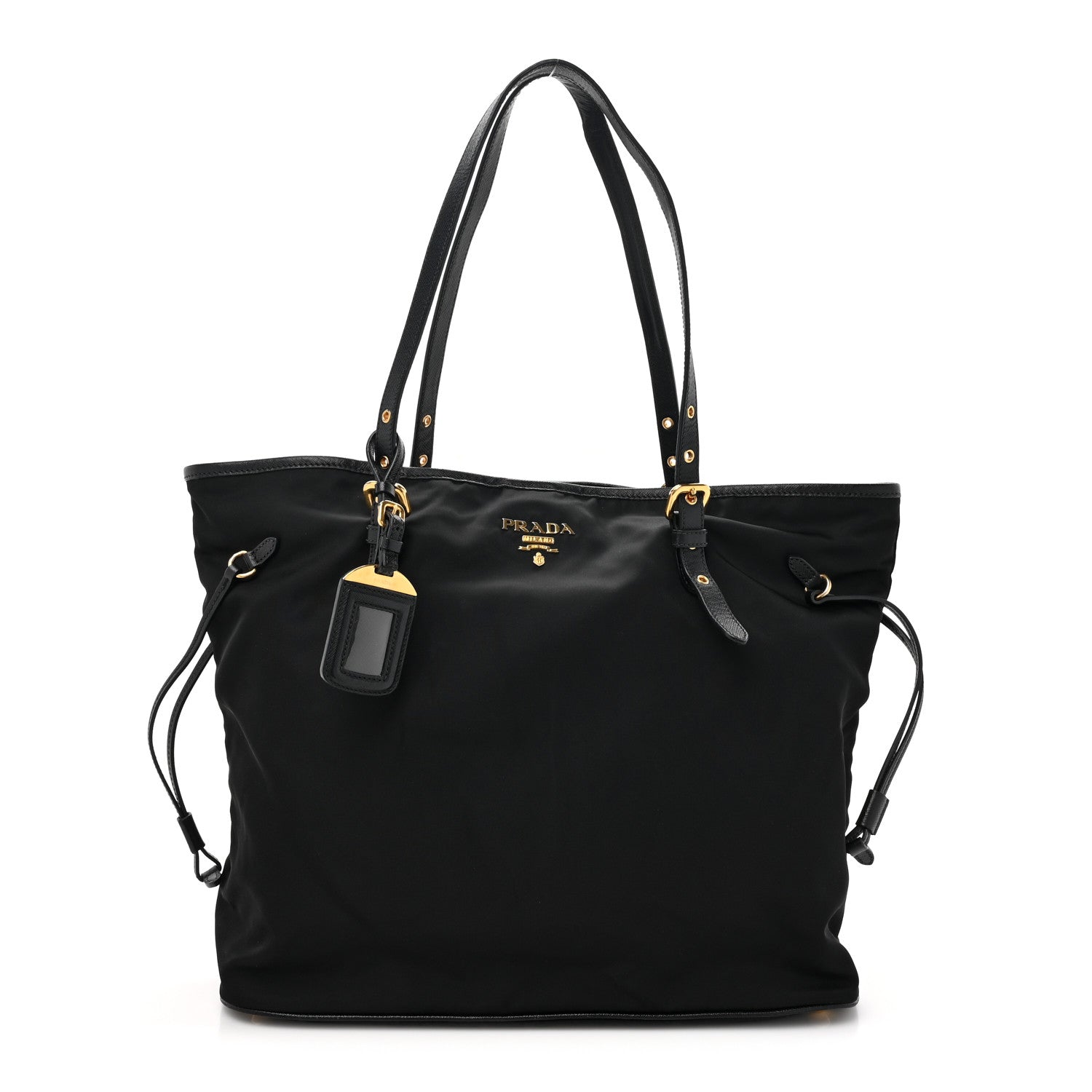 Prada Tessuto Nylon Saffiano Tote Black 1 of 11
