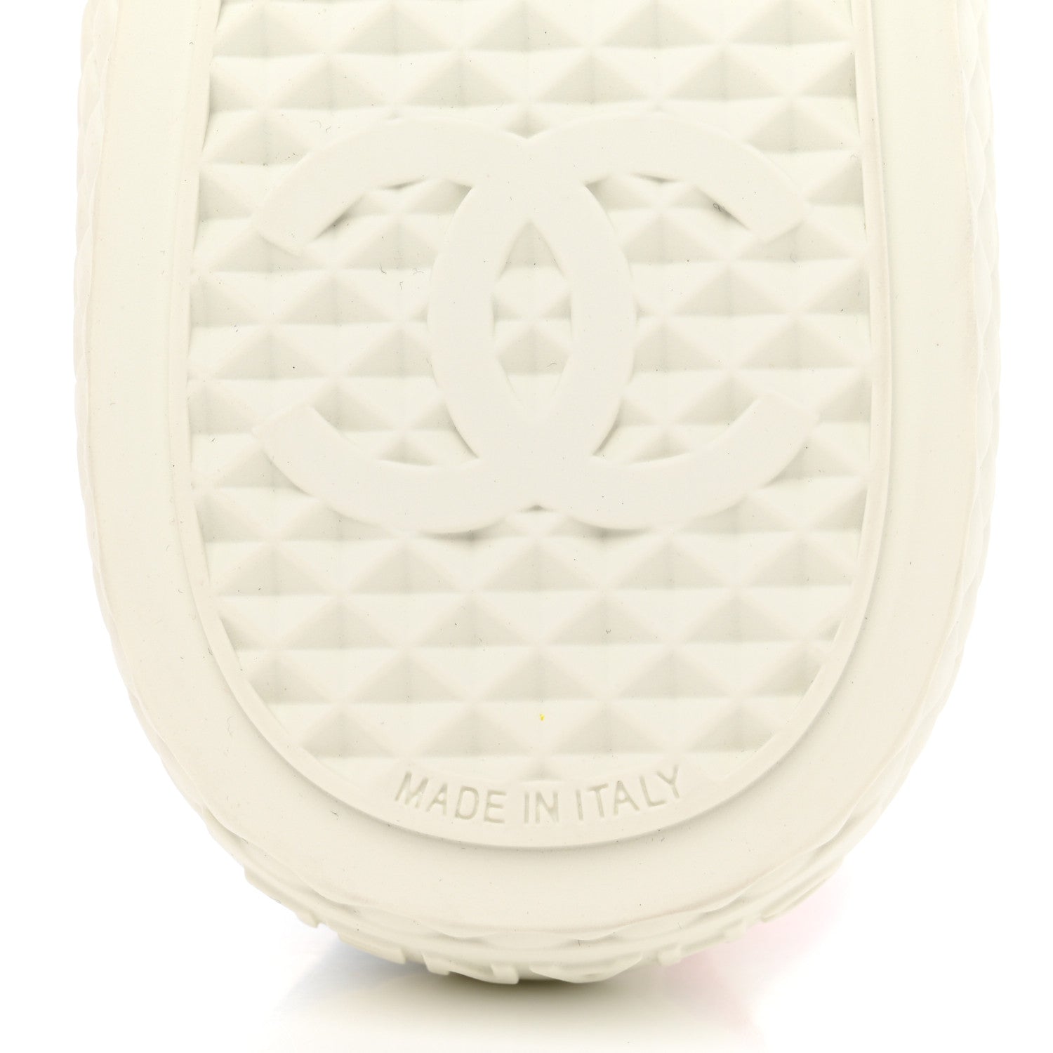 Chanel Printed Fabric Quilted Sneakers 36.5 Green Pink Blue 8 of 9