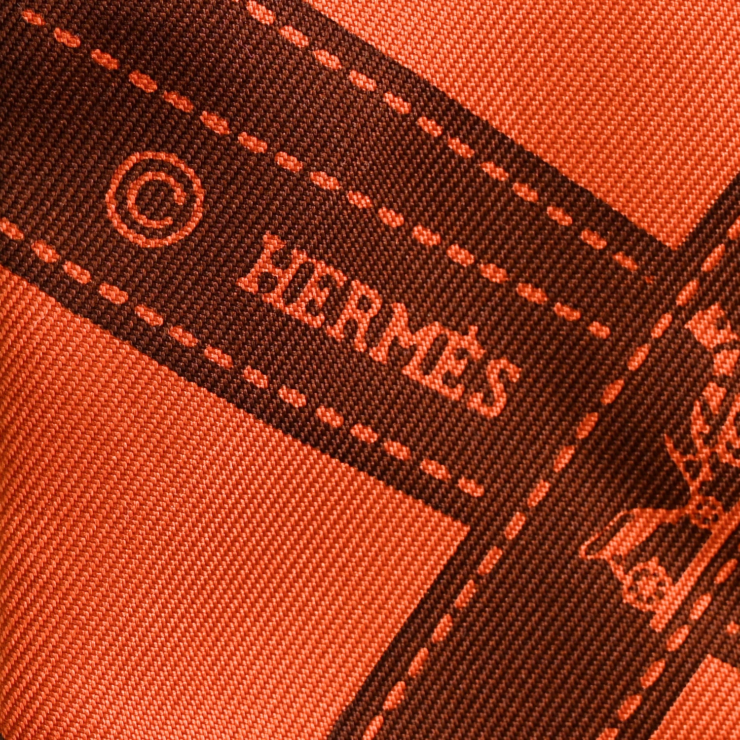 Hermes Silk Bolduc Twilly Orange 3 of 4