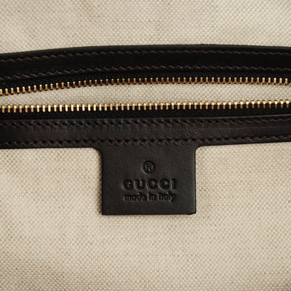 Gucci Monogram Vintage Web Medium Boston Dark Brown 6 of 7