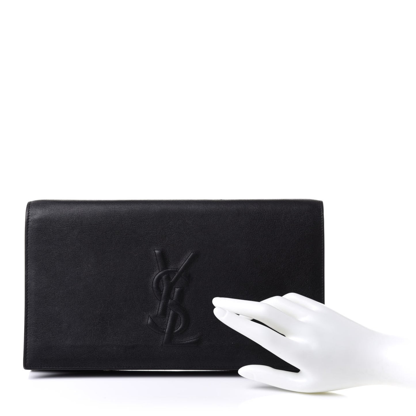 Calfskin Monogram Large Belle De Jour Clutch Black