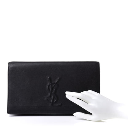 Saint Laurent Calfskin Monogram Large Belle De Jour Clutch Black 2 of 11
