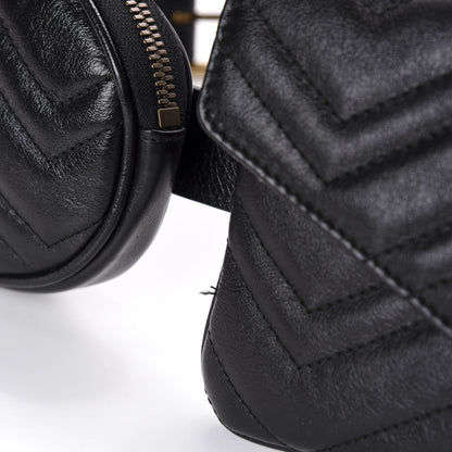 Gucci Calfskin Matelasse GG Marmont 2.0 Multi Belt Bag 85 34 Black 12 of 17