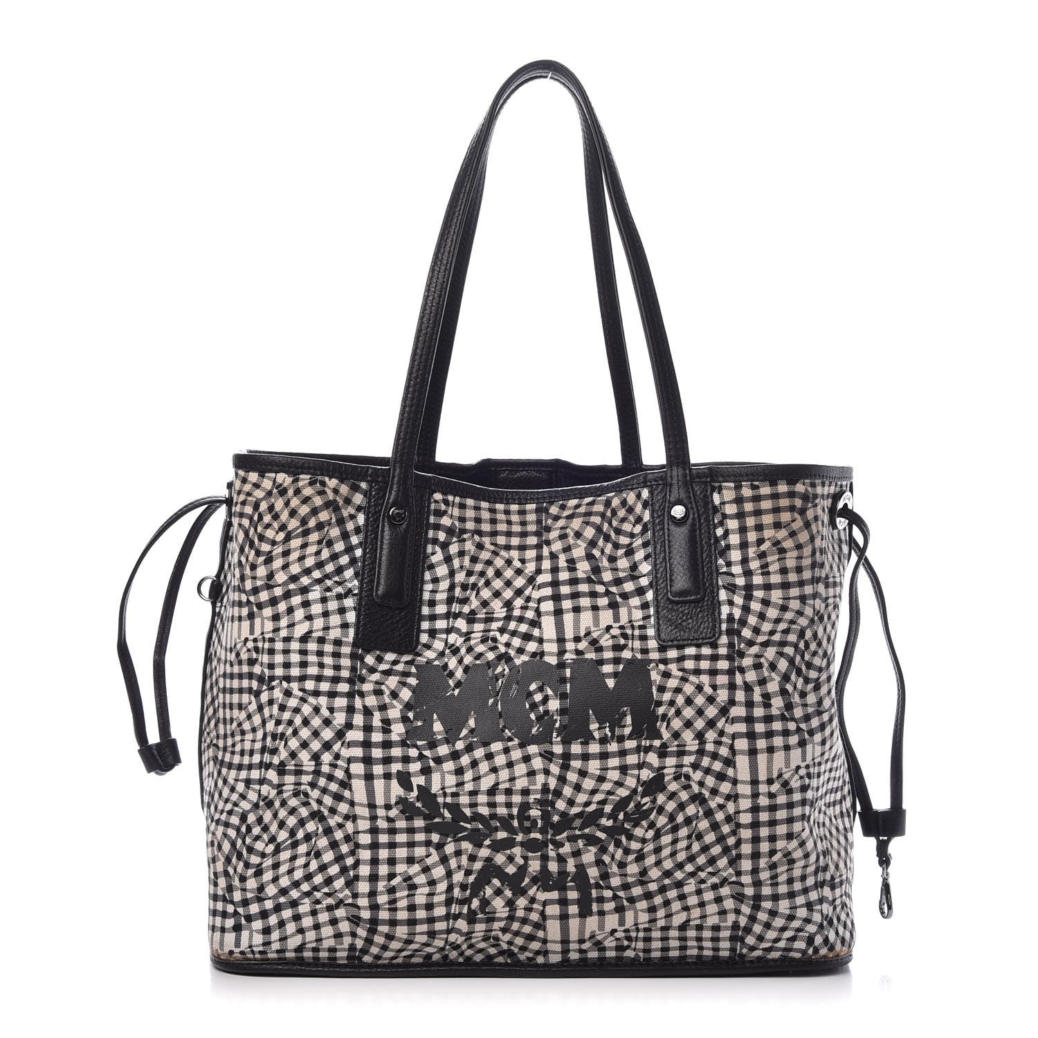 MCM Visetos Medium Liz Reversible Shopper Tote Black 6 of 20