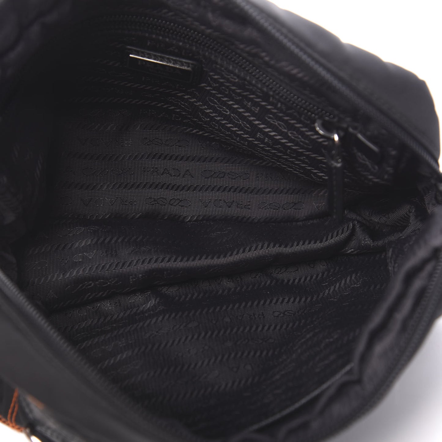 Nylon Tessuto Impuntu Quilted Shoulder Bag Black