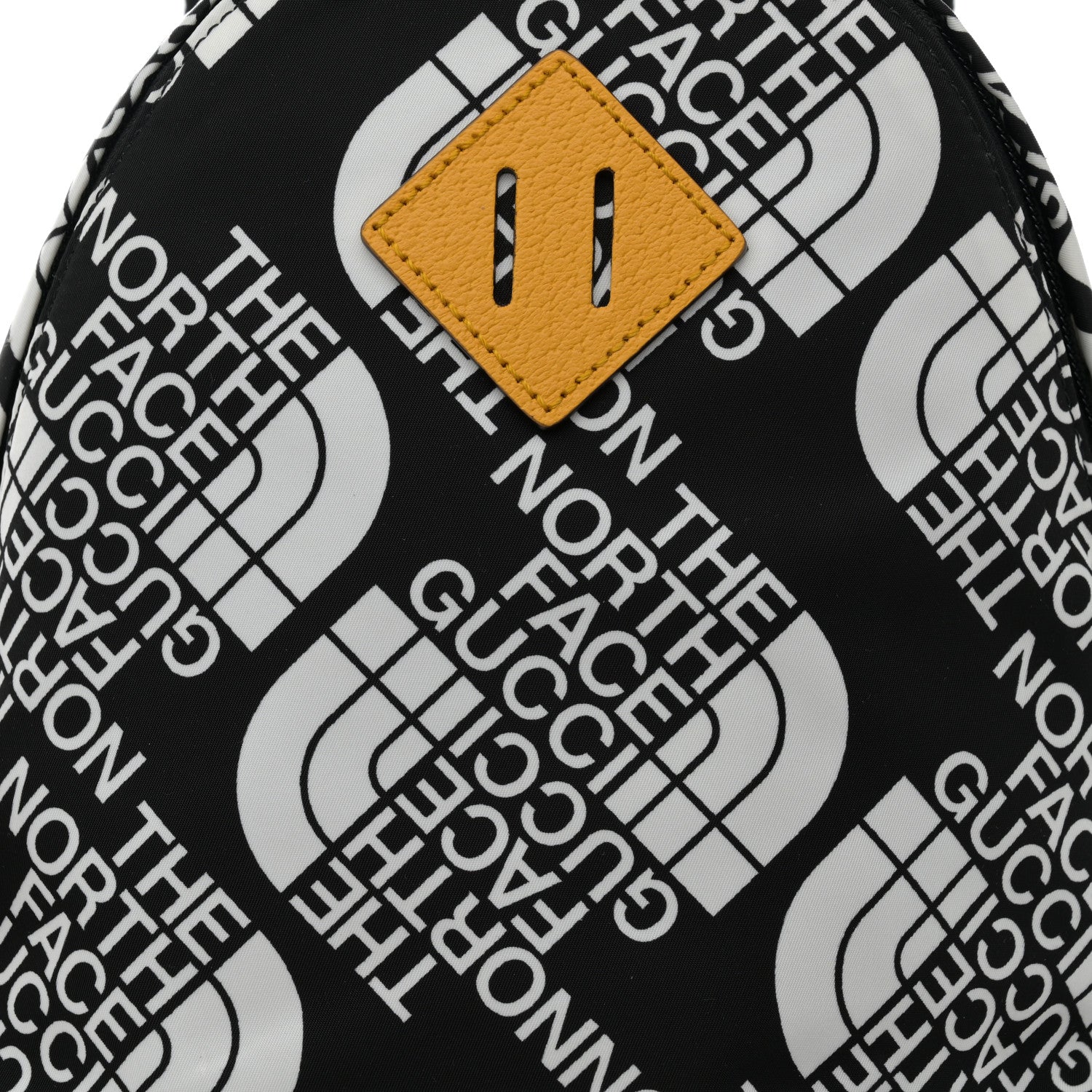 Gucci X THE NORTH FACE Econyl Nylon Medium Backpack Black Ivory New Acero Crop 8 of 10